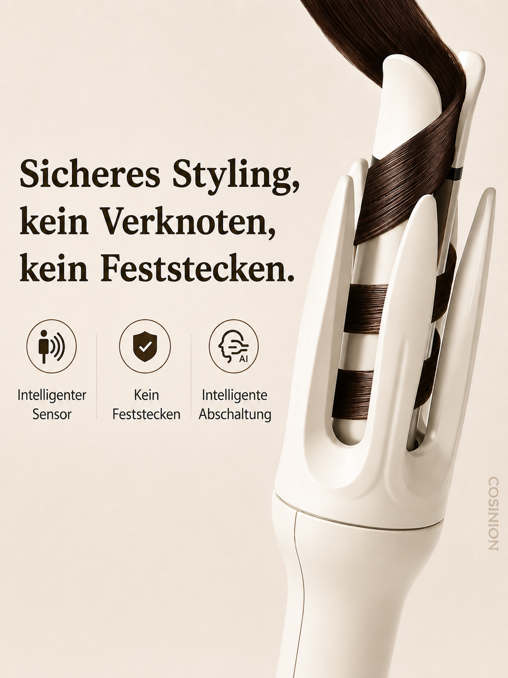 Automatischer Lockenstab 28 mm mit Ionen