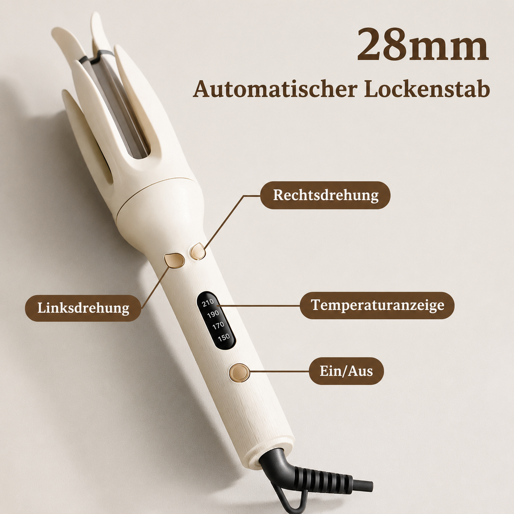 Automatischer Lockenstab 28 mm mit Ionen