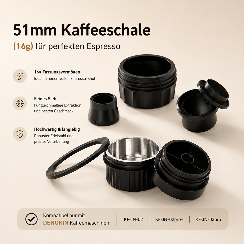 Premium Edelstahl Kaffeefilter 51mm