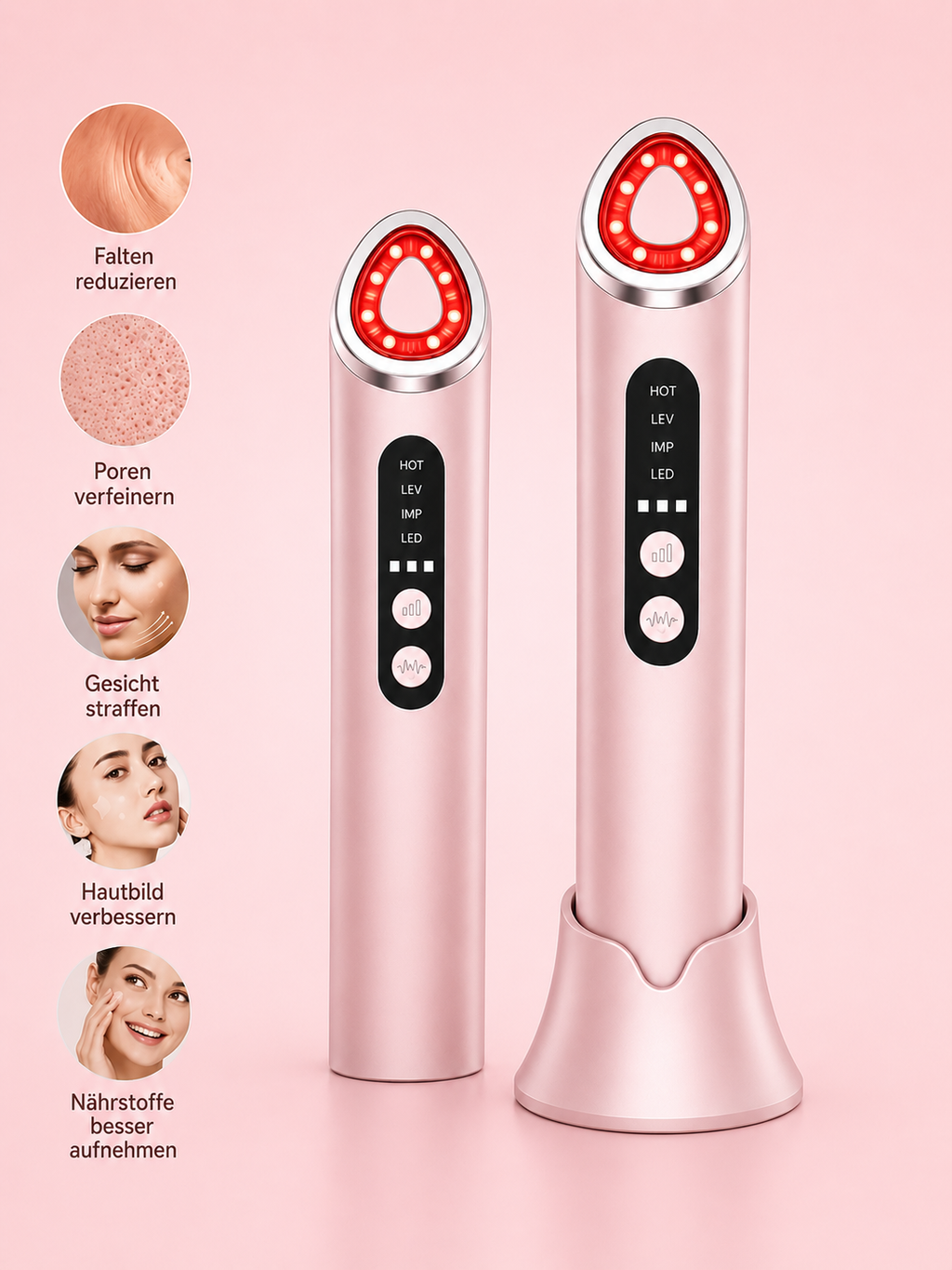 LED Gesichts- & Nackenmassagegerät mit EMS