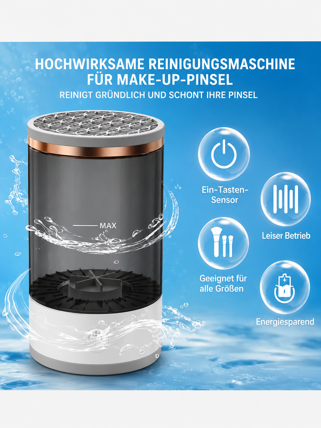 Elektrischer Make up- Pinselreiniger