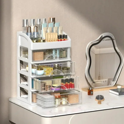 Kosmetik-Organizer mit 5 Schubladen – transparent, staubgeschützt