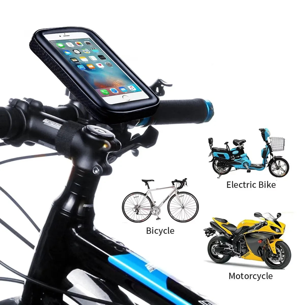 Handyhalterung-Tasche fürs Fahrrad & Motorrad – wasserabweisend, Touchscreen