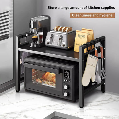 Mikrowellen-Regal ausziehbar 42–64 cm – Küchen-Organizer für die Arbeitsplatte