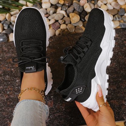 Damen Freizeit-Sneaker einfarbig – schlicht & vielseitig