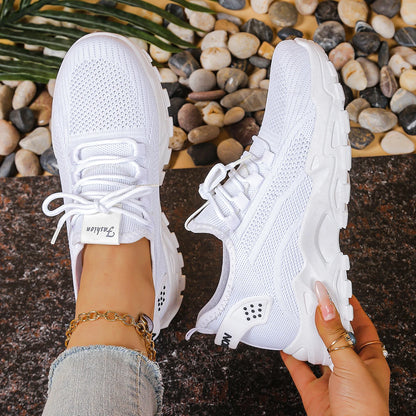 Damen Freizeit-Sneaker einfarbig – schlicht & vielseitig
