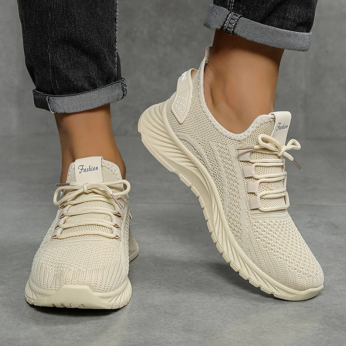 Damen Strick-Sneaker – leicht, atmungsaktiv & bequem