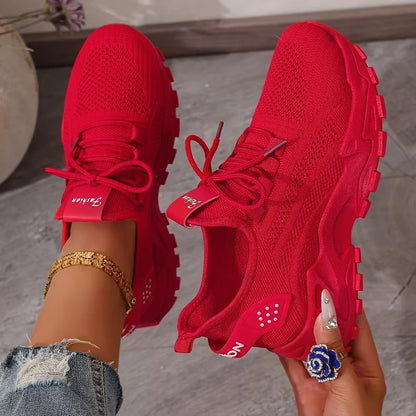 Damen Freizeit-Sneaker einfarbig – schlicht & vielseitig