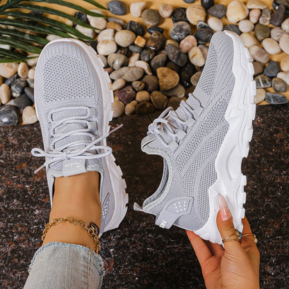 Damen Freizeit-Sneaker einfarbig – schlicht & vielseitig