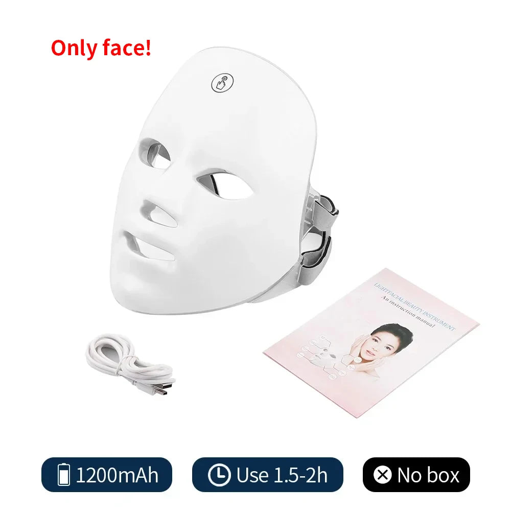LED Gesichtsmaske mit 7 Farben- Hautverjüngung & Straffung