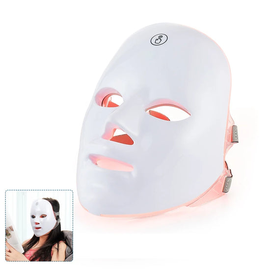 LED Gesichtsmaske mit 7 Farben- Hautverjüngung & Straffung