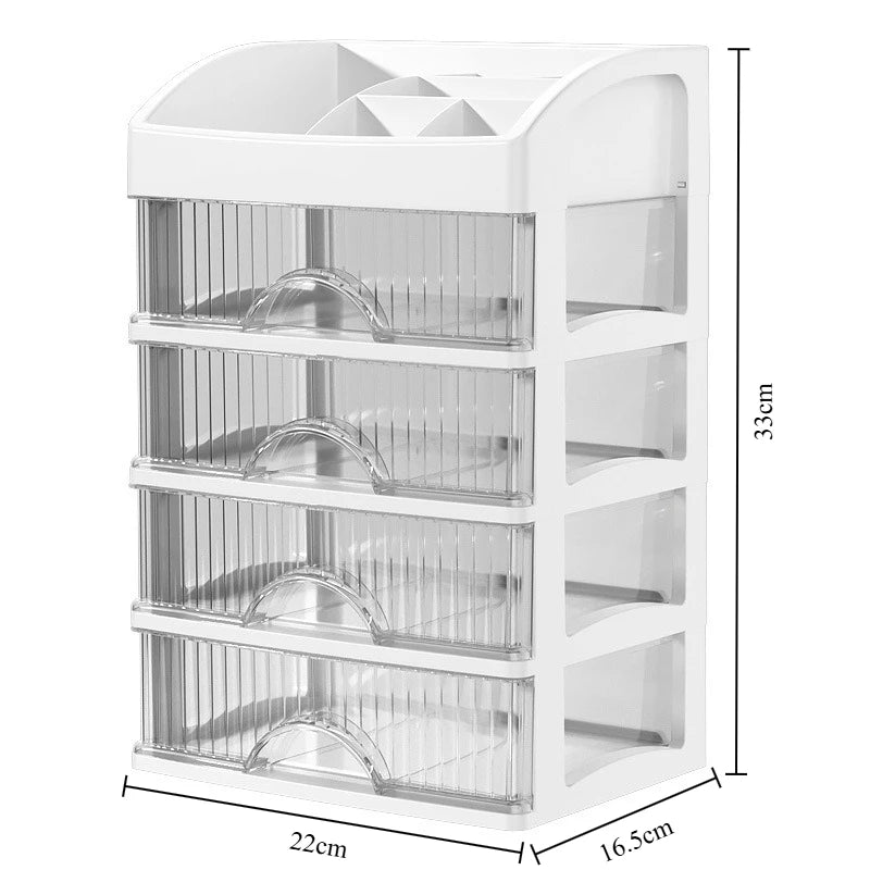 Kosmetik-Organizer mit 5 Schubladen – transparent, staubgeschützt