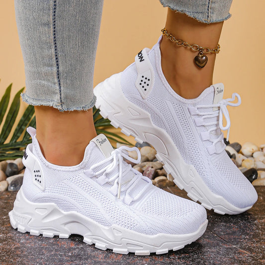 Damen Freizeit-Sneaker einfarbig – schlicht & vielseitig