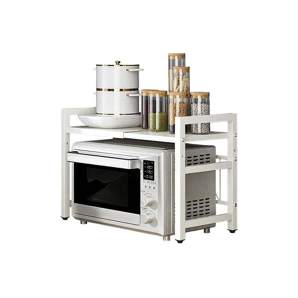 Mikrowellen-Regal ausziehbar 42–64 cm – Küchen-Organizer für die Arbeitsplatte
