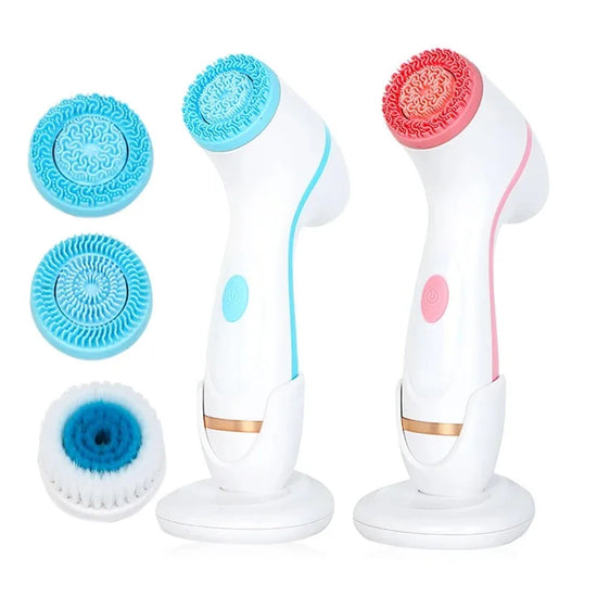 3-in-1 Gesichtsreinigungsbürste mit USB-Aufladung und Massagefunktion